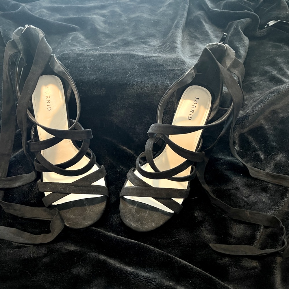 Torrid Black Strappy Heels